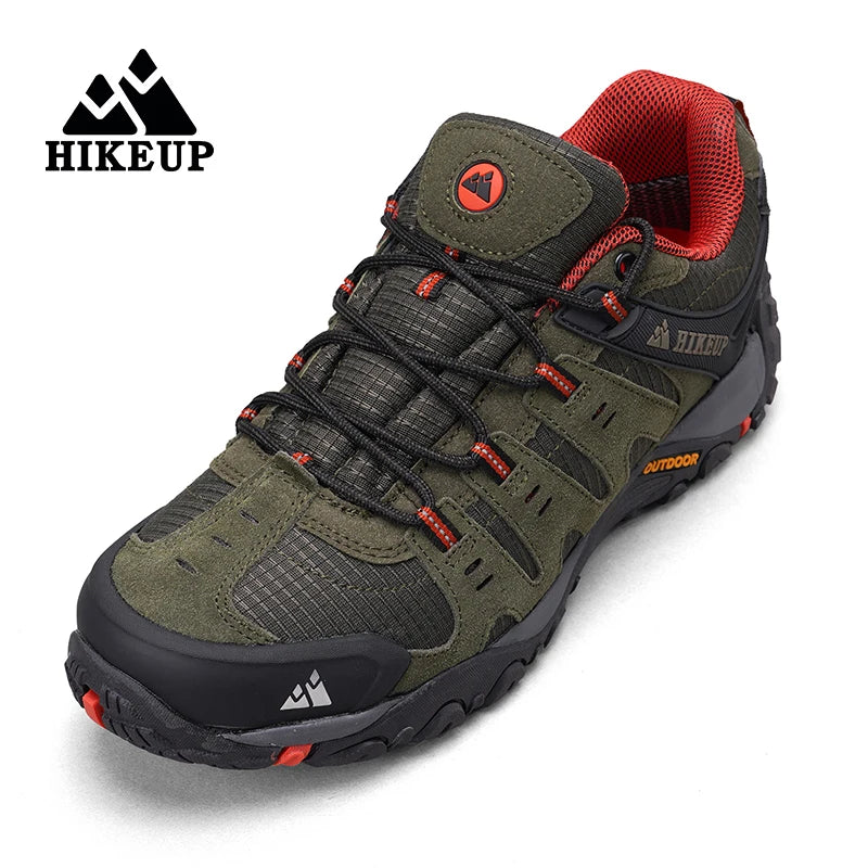 HIKEUP Men's Suede Leather Hiking Shoes – Outdoor Trekking